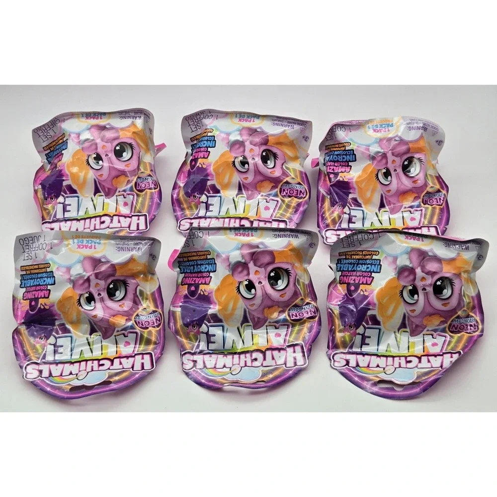 Hatchimals Alive Neon Rainbow Surprise Eggs Interactive Toy New Sealed Lot of‎ 6